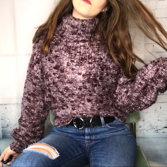 Hollister Sweaters - NWT Hollister purple chunky sweater